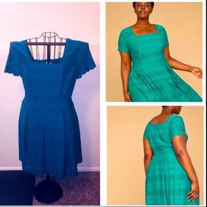 🆕💙Lane Bryant- Teal Cutout Fit & Flare Dress